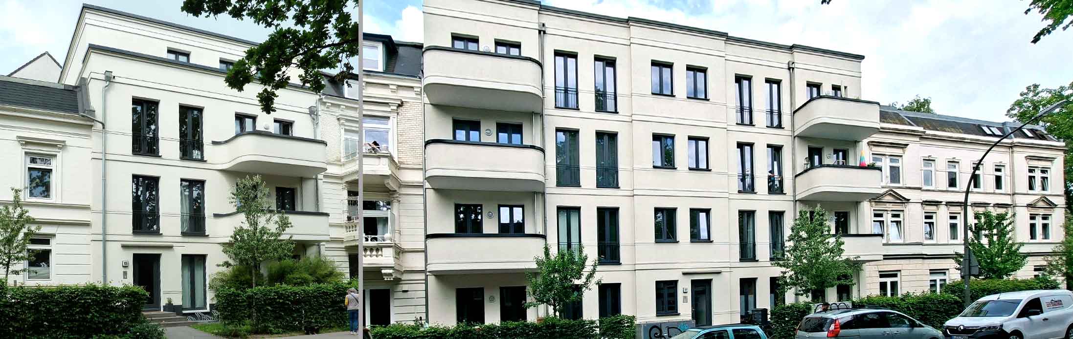 WOHNUNGSBAUNeubau 3 und 8 WohneinheitenRegerstr. 13 und 17 | HamburgArchitekt Siemonsen | 2021